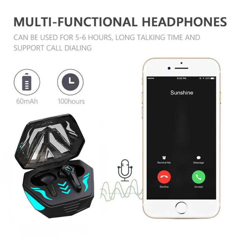 Waterproof Wireless 9D Stereo Headphones With Led Charging Box For Portable Audio