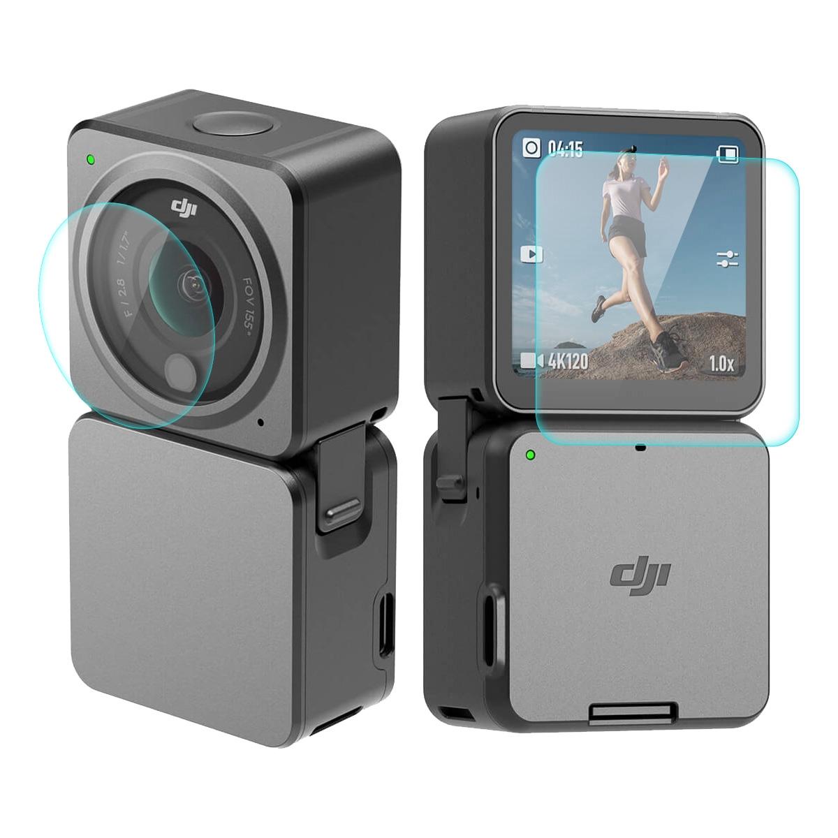 9H Tempered Glass Screen Film For Dji Action 2 Power Combo With 0.2 Millimetre Thickness