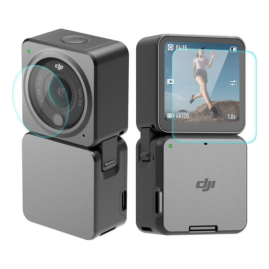 9H Tempered Glass Screen Film For Dji Action 2 Power Combo With 0.2 Millimetre Thickness