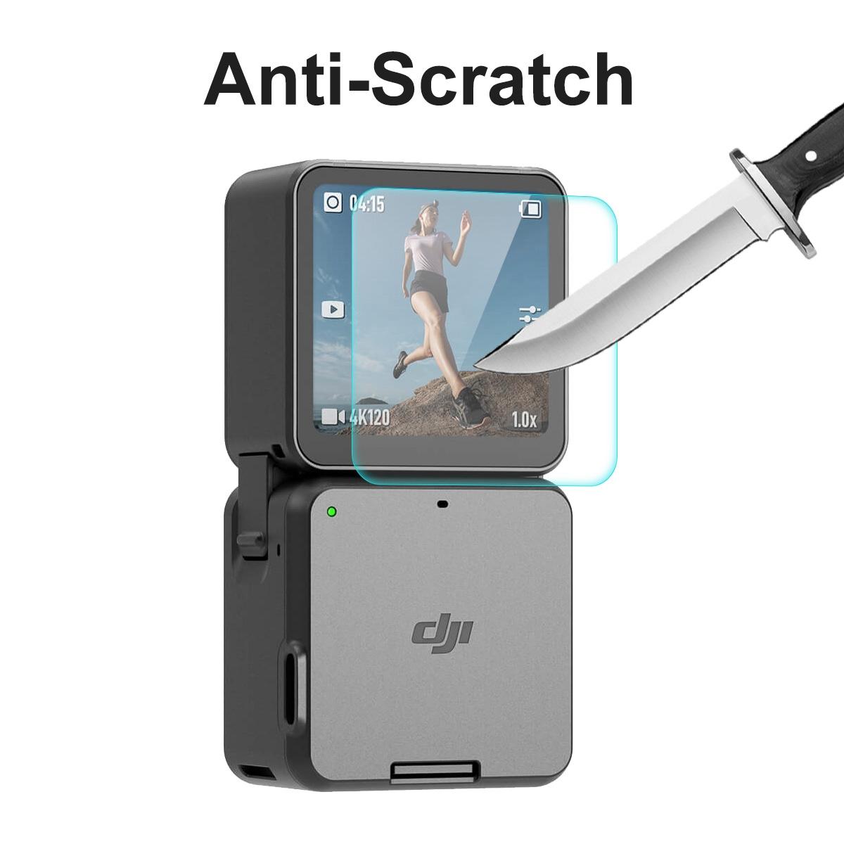 9H Tempered Glass Screen Film For Dji Action 2 Power Combo With 0.2 Millimetre Thickness