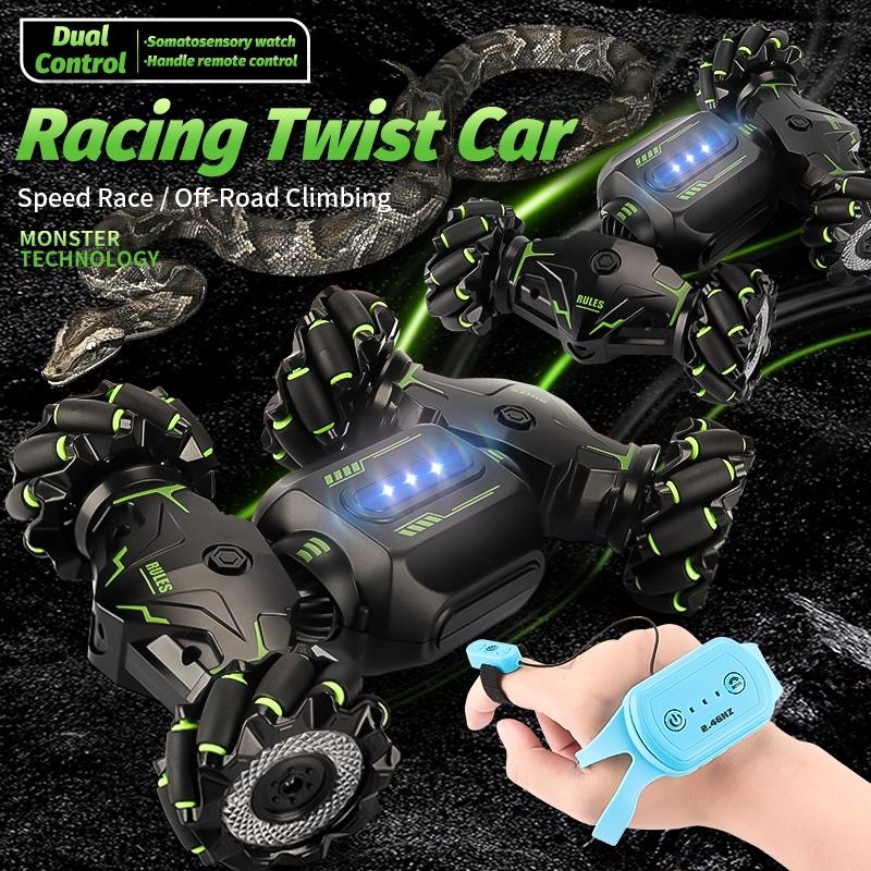 Twist Stunt Car With 2.4G Remote Control In Orange And Green