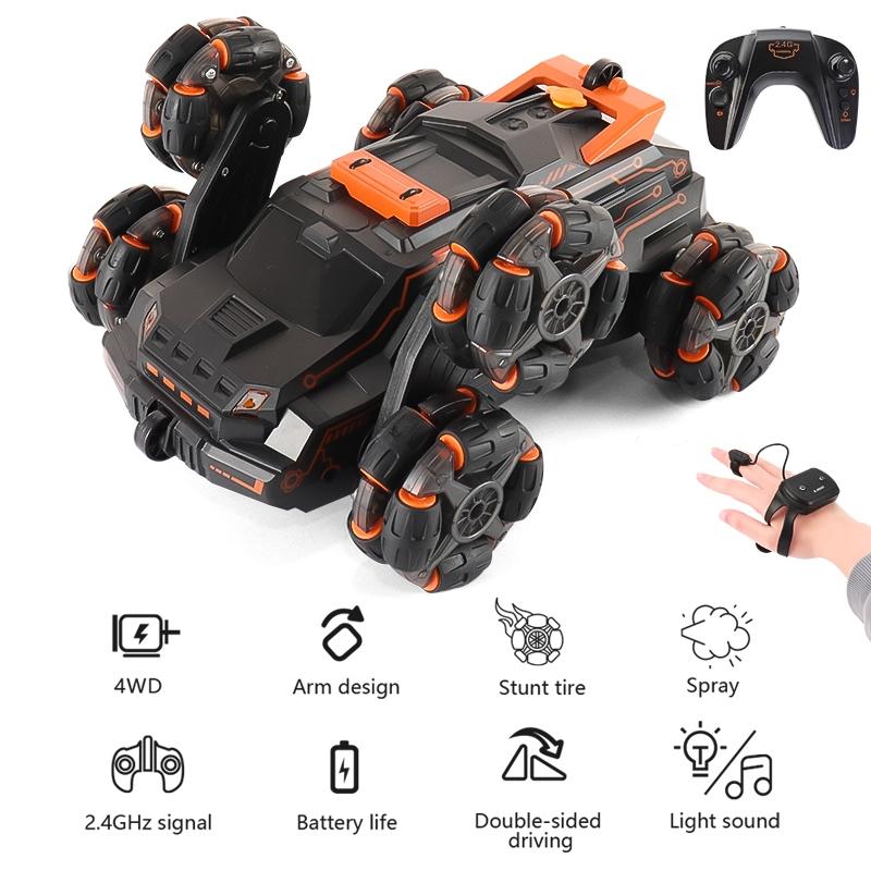 Spray Stunt Car With 2.4G Six Wheel Drift Remote Controlled Toy