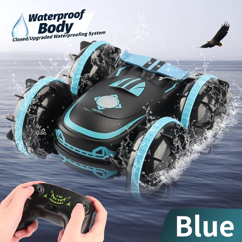 2.4G Remote Control Amphibious Vehicle In Green And Blue