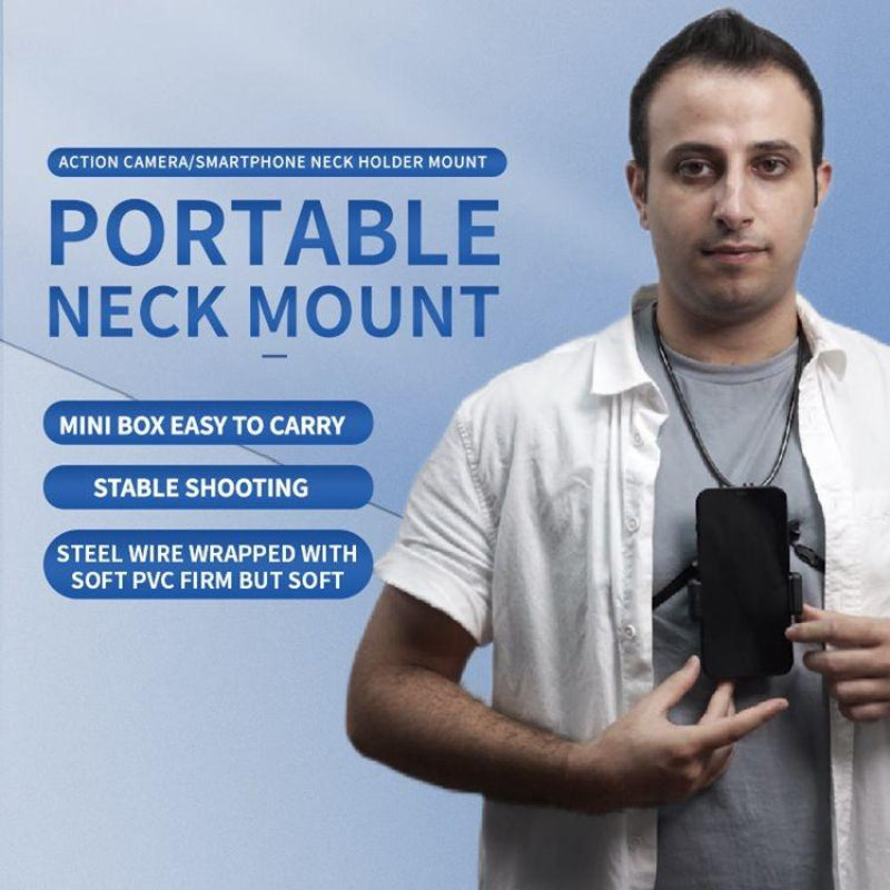 Flexible Neck Mount For Action Cameras And Smartphones With Design