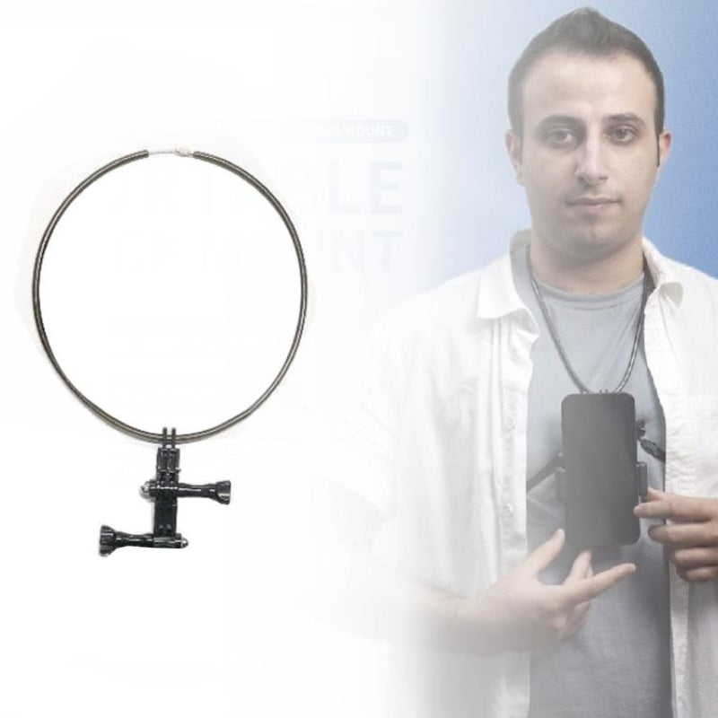 Flexible Neck Mount For Action Cameras And Smartphones With Design