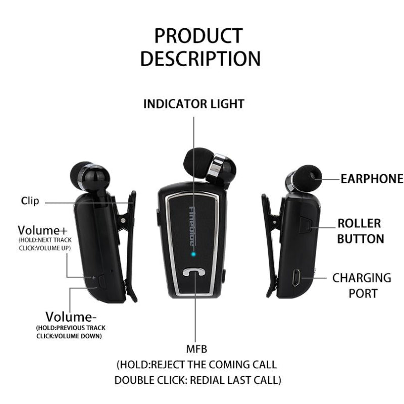 White Wireless Bluetooth Earbuds With Stereo Sound And Noise Reduction Technology