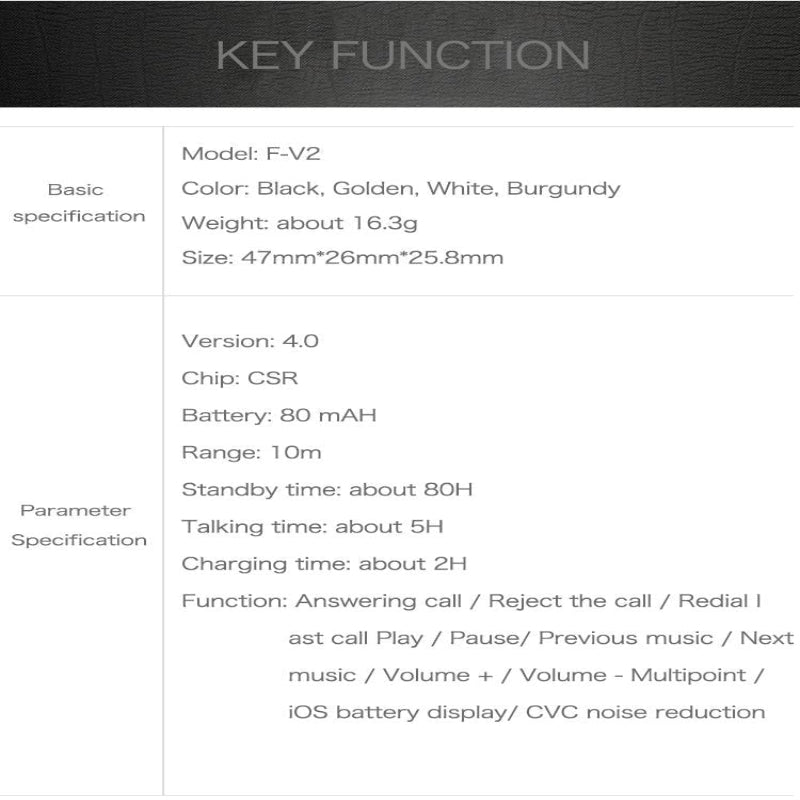 Bluetooth Earphones For Iphone Samsung Tablets Wireless Headset Clear Sound