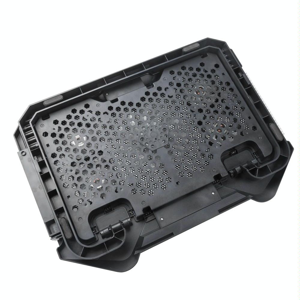 5 Fan Laptop Cooling Pad With Adjustable Stand And Phone Holder