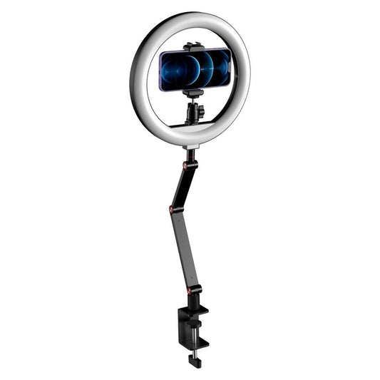 10 Inch Foldable Led Ring Light With Swing Arm Stand Phone Holder