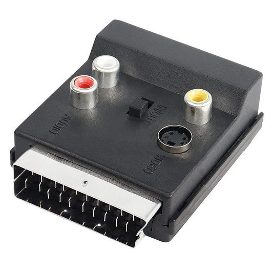 Scart Male To Female Video Rca Adapter Audio Converter For Signal Transfer