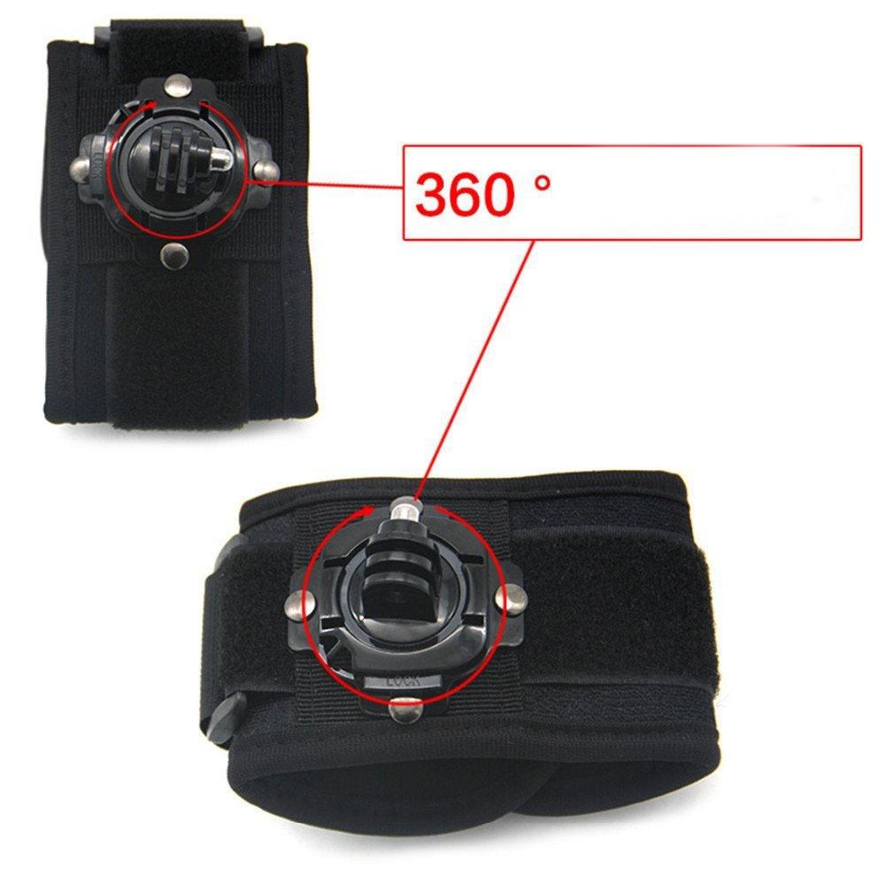 360 Degree Rotation Hand Camera Wrist Strap Mount For Action Photography