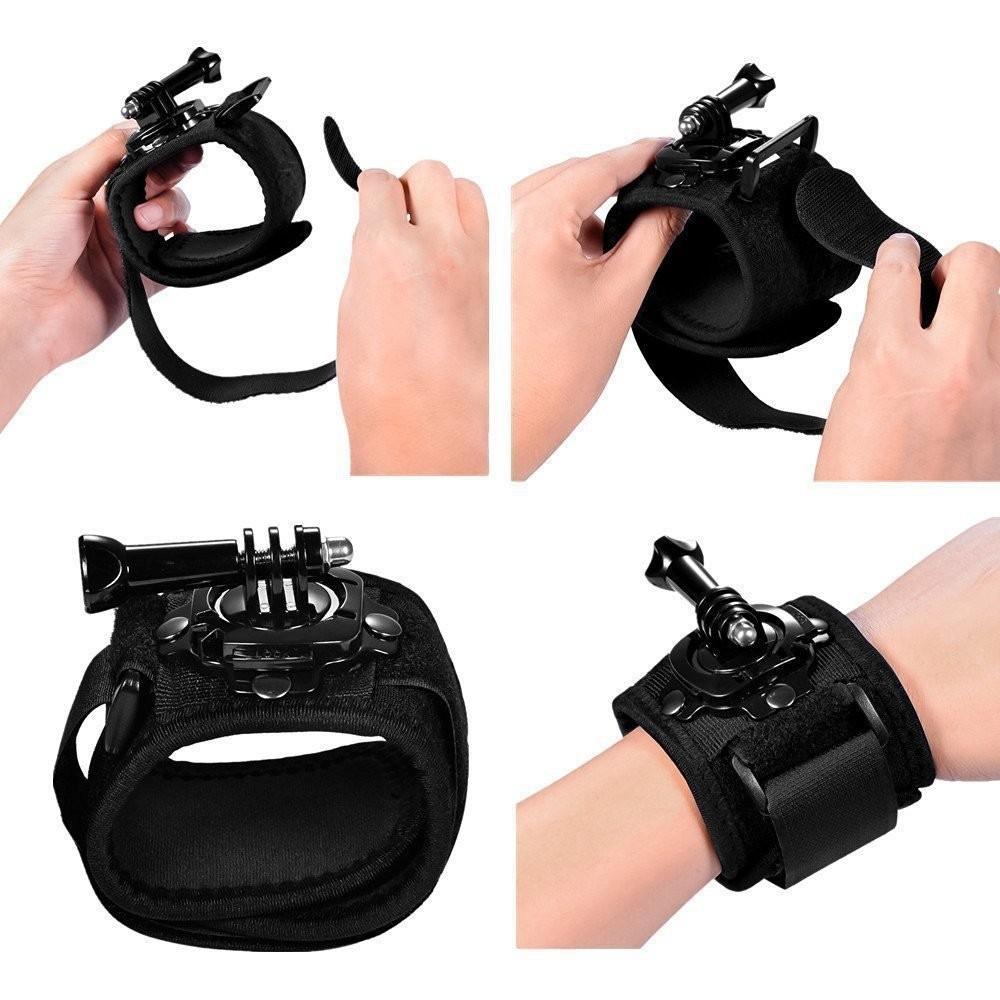 360 Degree Rotation Hand Camera Wrist Strap Mount For Action Photography