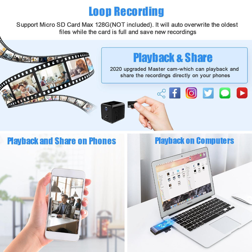Wireless Wifi Security Camera For Home Surveillance With Night Vision And Remote Access