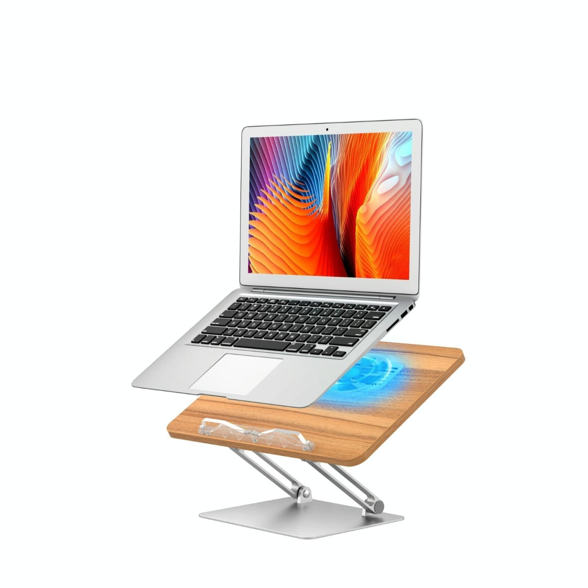 Folding Laptop Stand With Cooling Fan And Tablet Holder