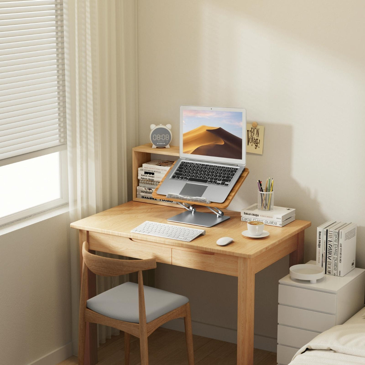 Folding Laptop Stand With Cooling Fan And Tablet Holder