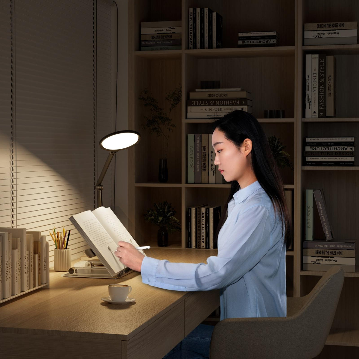 Folding Laptop Stand With Heat Dissipation And Book Clips
