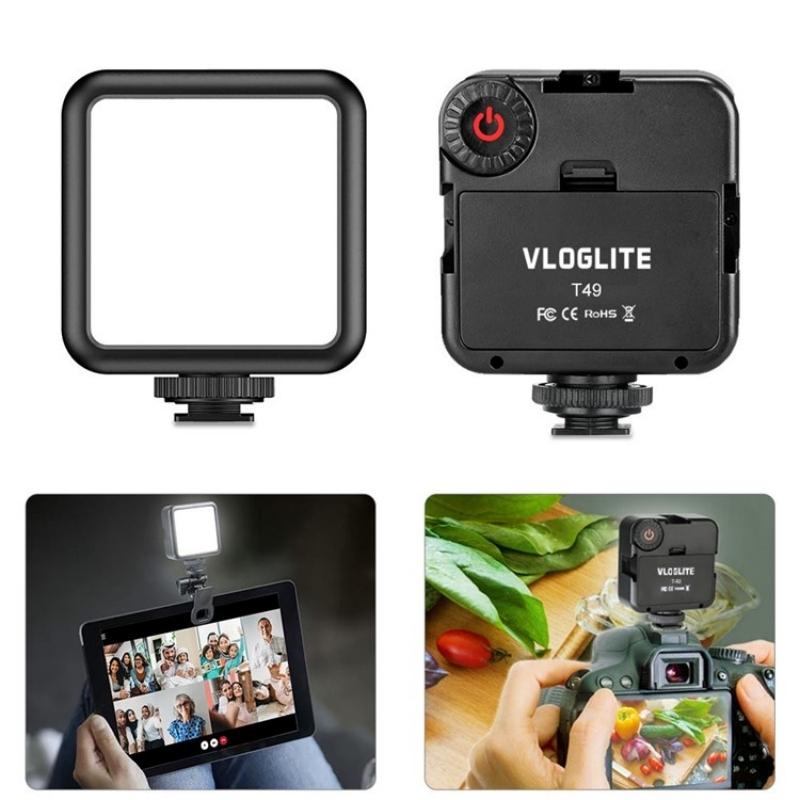 T49 Led Video Light 5600K Mini Fill Lamp For Photography And Streaming