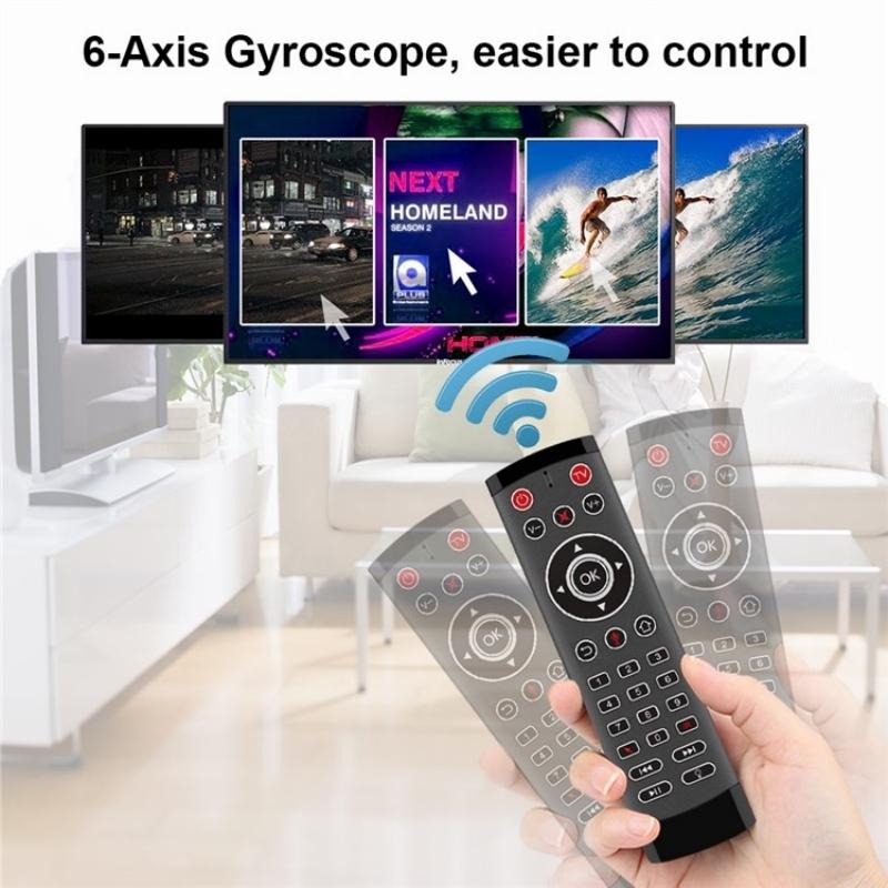 Smart Wireless Air Mouse With Ir Learning And Backlight Control Features