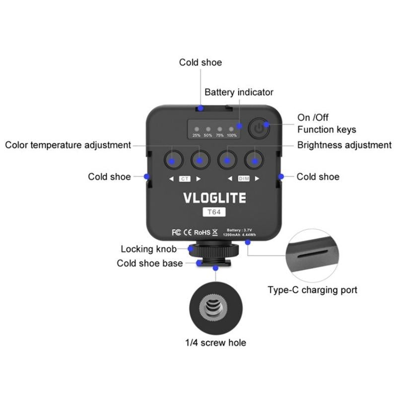 Video Fill Light For Small Phones Photography And Studio Lighting Accessory