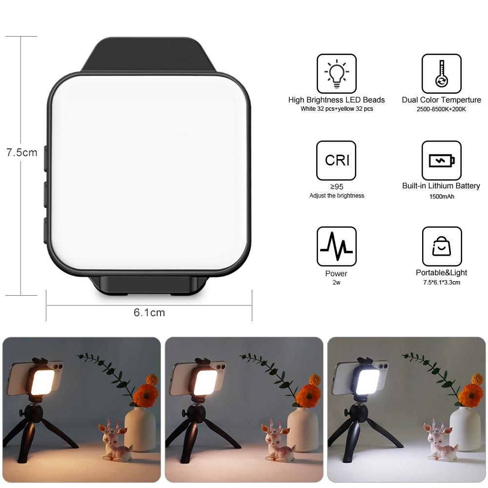 Food Jewelry Pocket Phone Fill Light With Clamp For Photography Applications