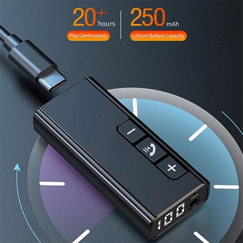 Wireless Car Bluetooth Hands Free Call Adapter With Digital Display