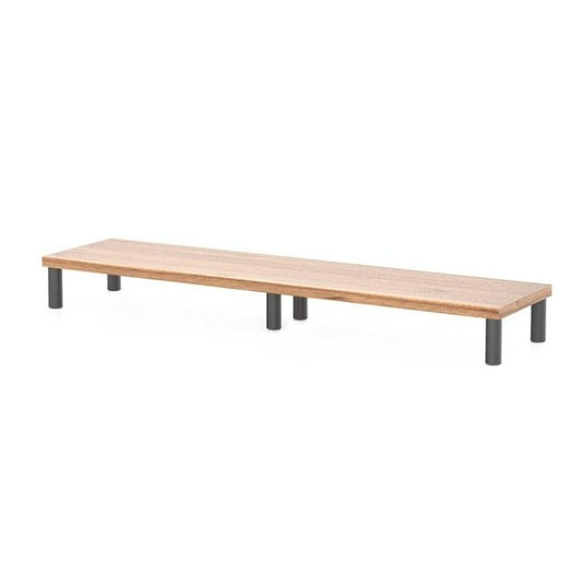 Aluminium Alloy Desktop Monitor Stand With Wooden Plate For Computer Screens