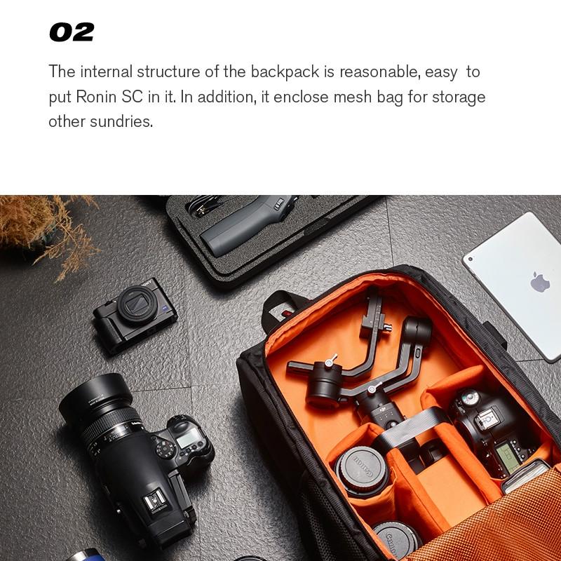 Waterproof Nylon Backpack For Dji Ronin Sc And Mavic 2 Drone Portable Travel Friendly