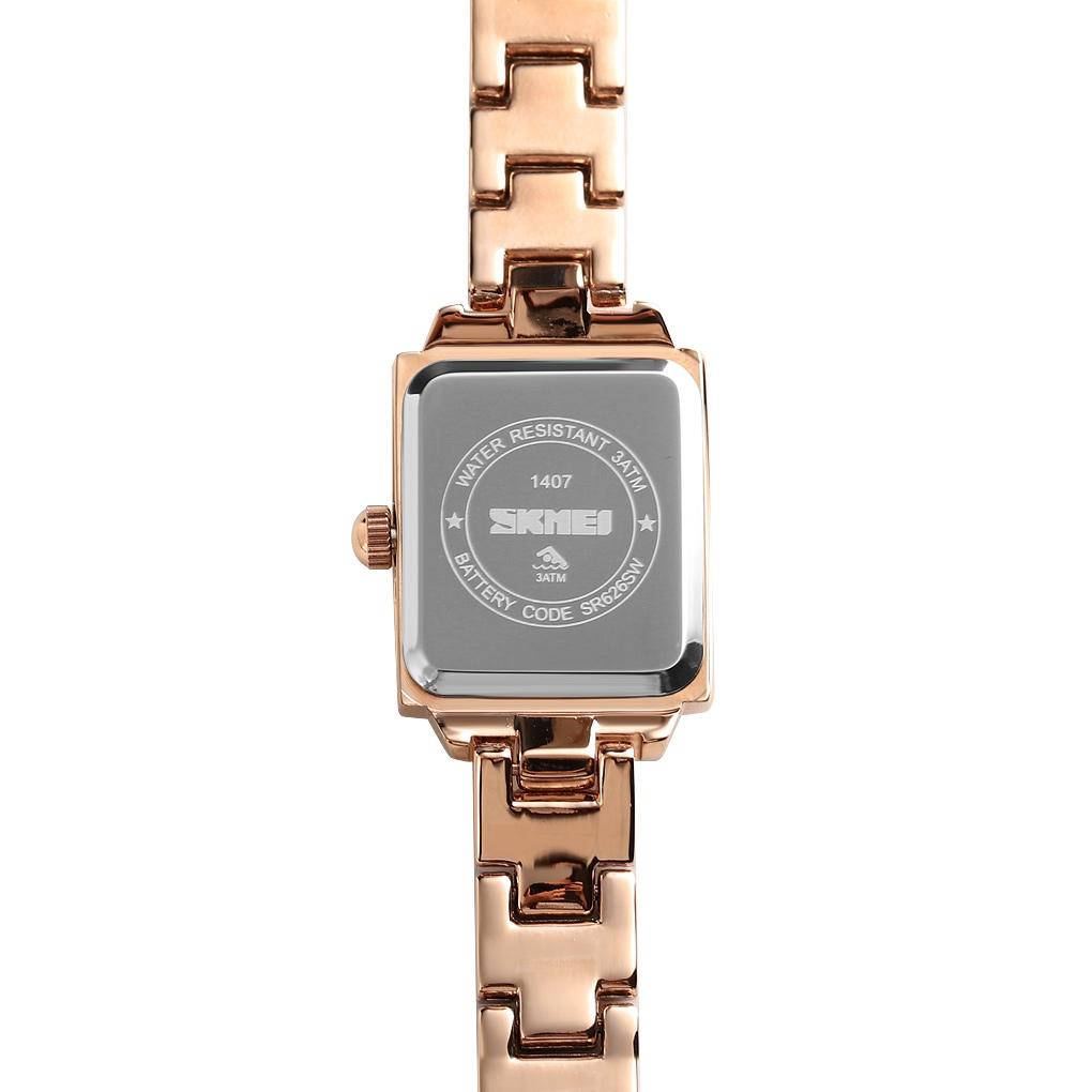 Veile Studios Elegant Square Quartz Watch For Women With Diamonds Silvery