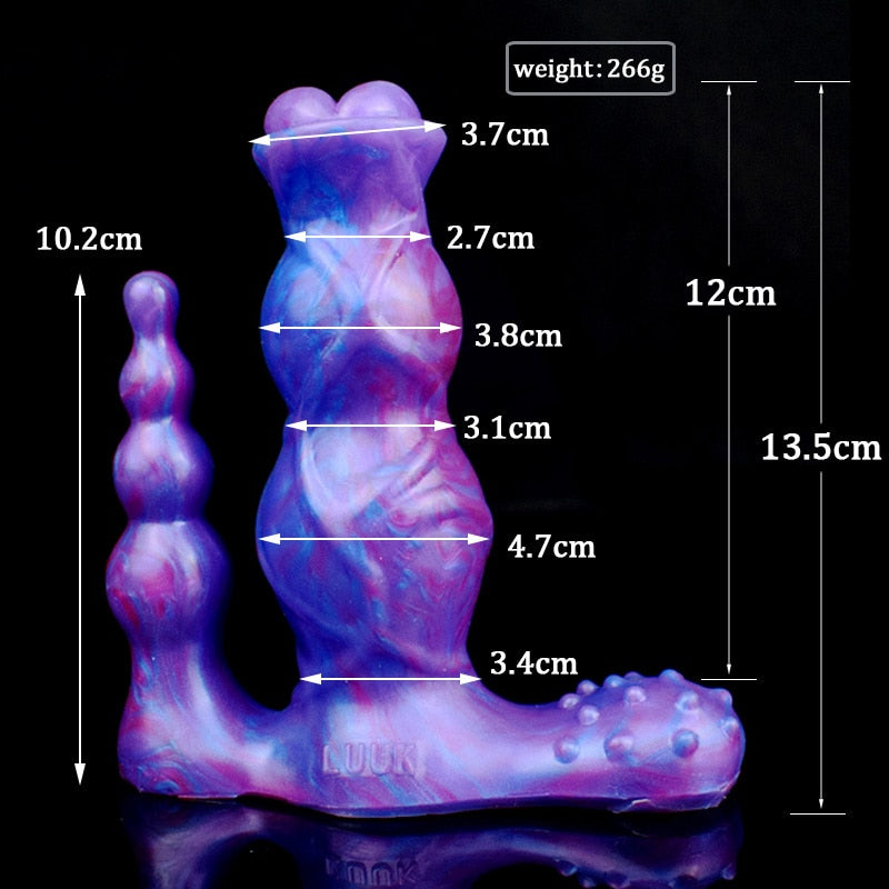 Silicone Triple Action Anal Beads G Spot Clitoral Stimulation Women Vibrator