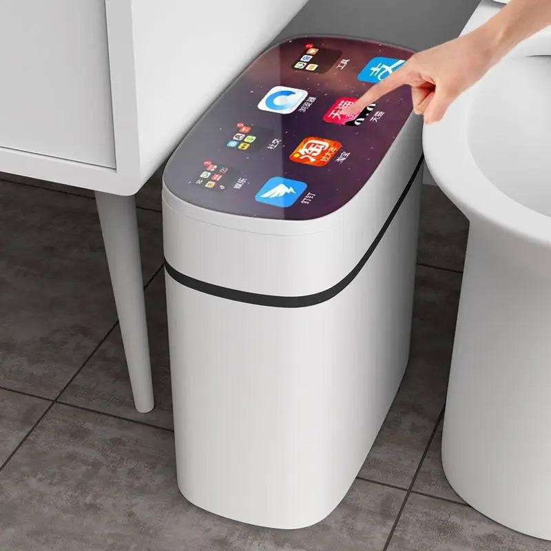 Automatic Smart Trash Can Inductive Household Versatile New Living Room Light Luxury Electric Toilet Sanitary Bucket