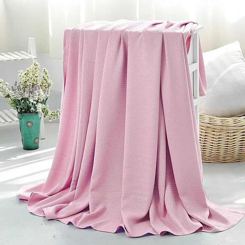 Cooling Bamboos Air Conditioning Throw Blanket Breathable Fiber Blanket

<