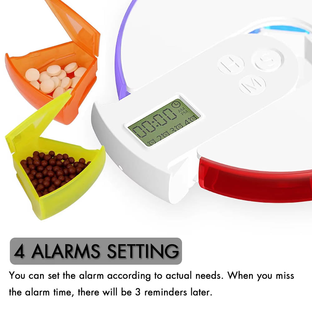 7 Day Electronic Pill Dispenser Storage Box With Alarm Clock Light Smart Pip