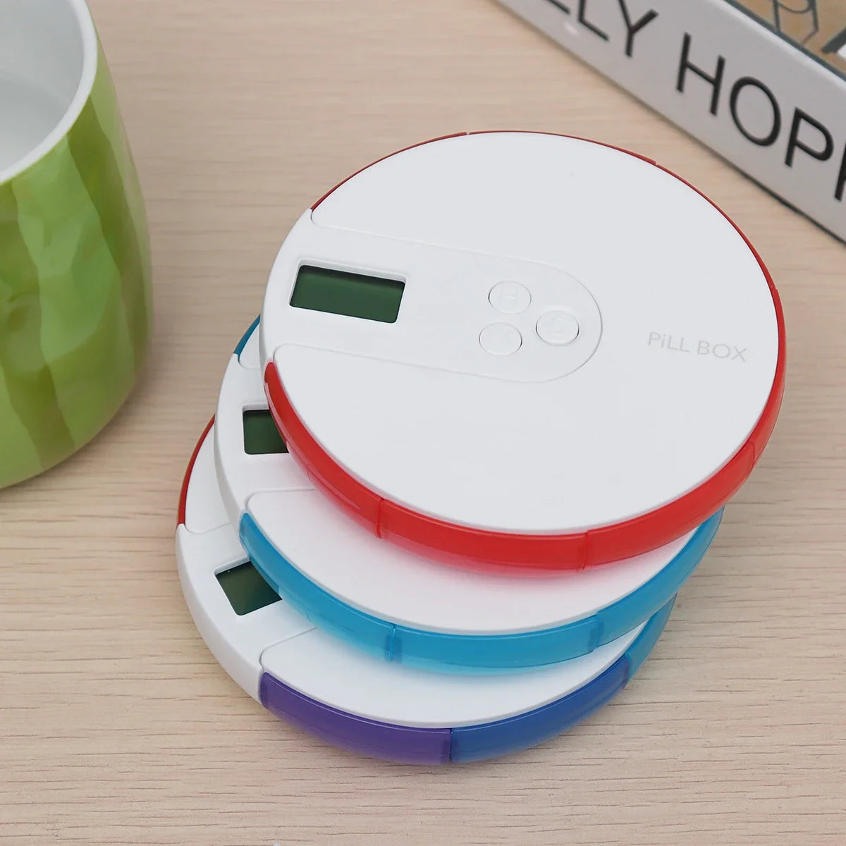 7 Day Electronic Pill Dispenser Storage Box With Alarm Clock Light Smart Pip