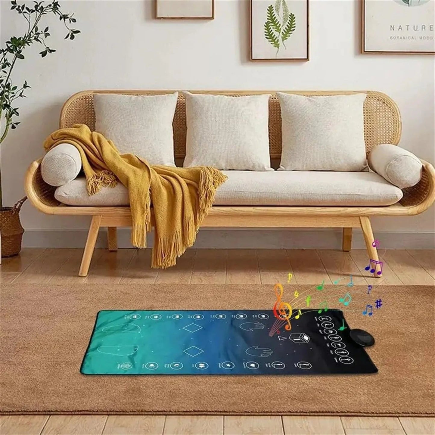 Smart Led Prayer Mat With One Touch Reminder & Sound Function Waterproof Flame Retardant Portable Worship Blanket For Ho