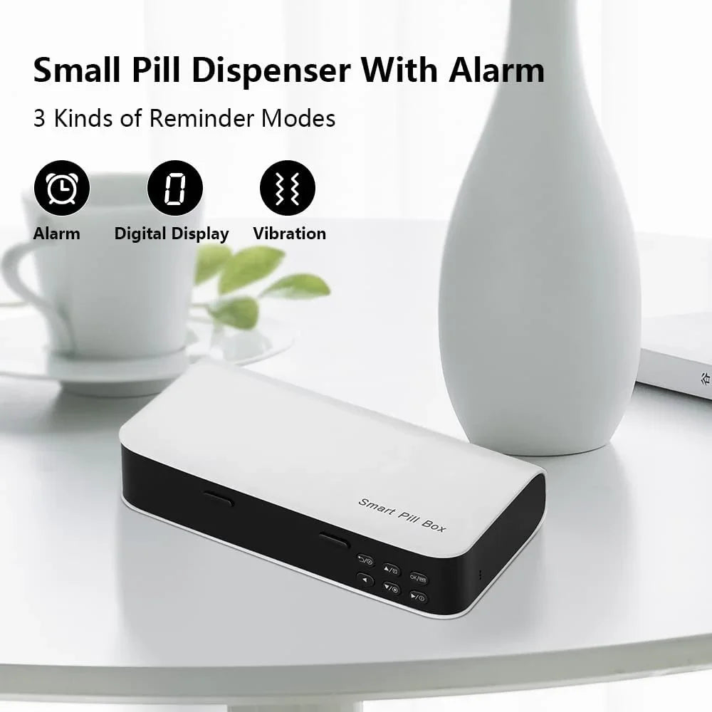 Pill Dispenser With Alarm Daily Medicine Organizer Up To 7 Alarms Day Smart Box Christmas Gift Reminder