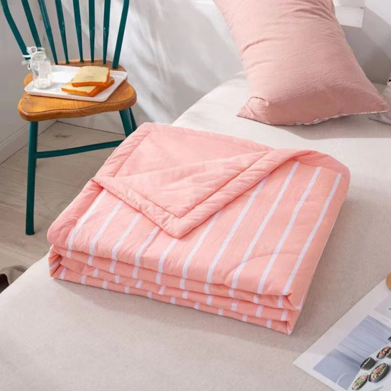 Cooling Quilt Breathable Cotton Sleep Aid Blankets For Home And Travel