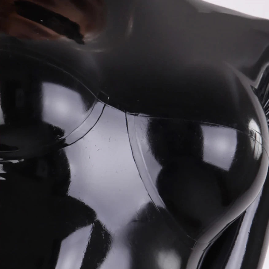Sexy Latex Gummi Catsuit With Puff Sleeves Handmade Bodysuit For Women And Men