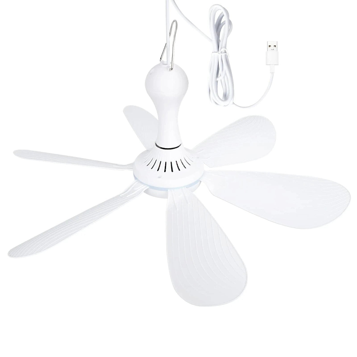 Usb Fan Silent 6 Blade Ceiling 4 Speed Hanging For Camping Bed Outdoor Camper Tents