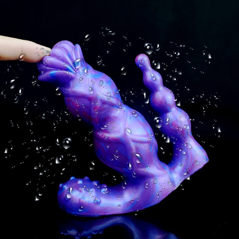 Silicone Triple Action Anal Beads G Spot Clitoral Stimulation Women Vibrator