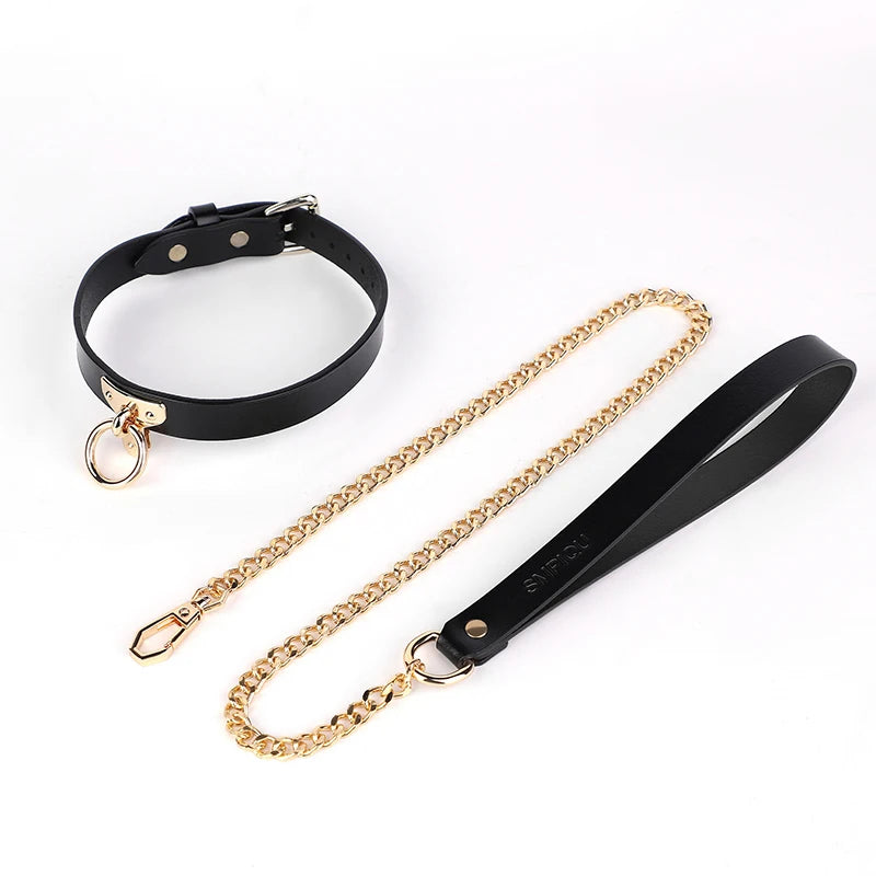 Blackwolf Bondage Genuine Leather Collar Slave Bed Neck Restraint With Leash Bdsm Erotic Sex Toys For Women Couples Adul
