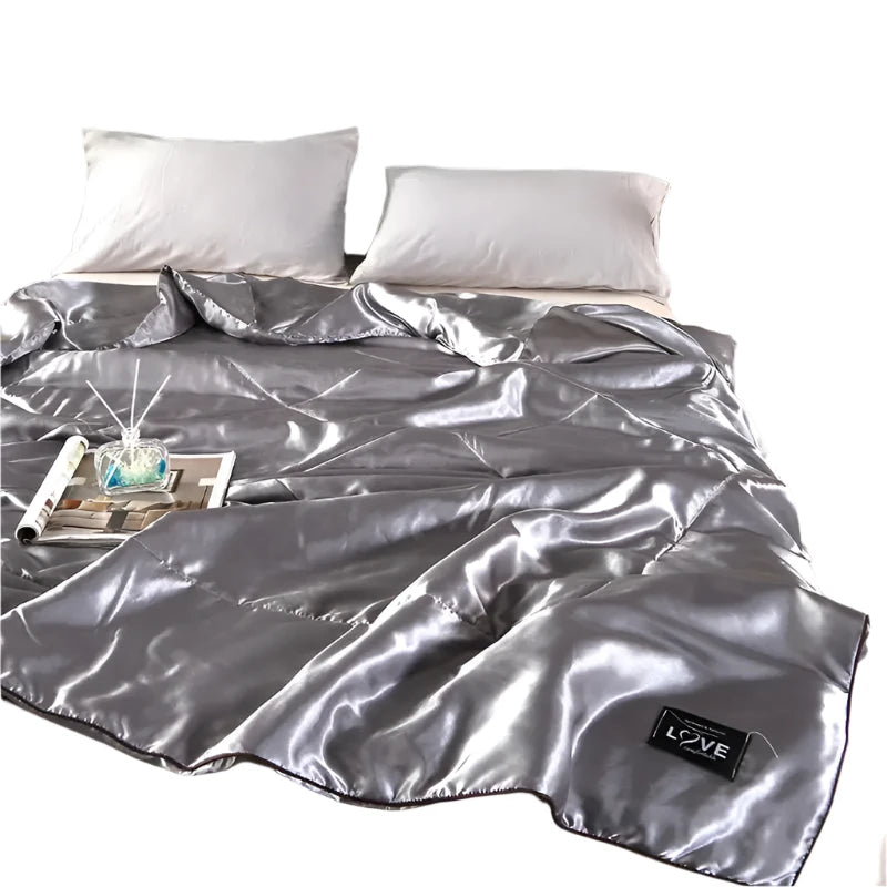4 Styles Silky Cooling Blanket Thin Quilt Smooth Comforter Bed Cover

<