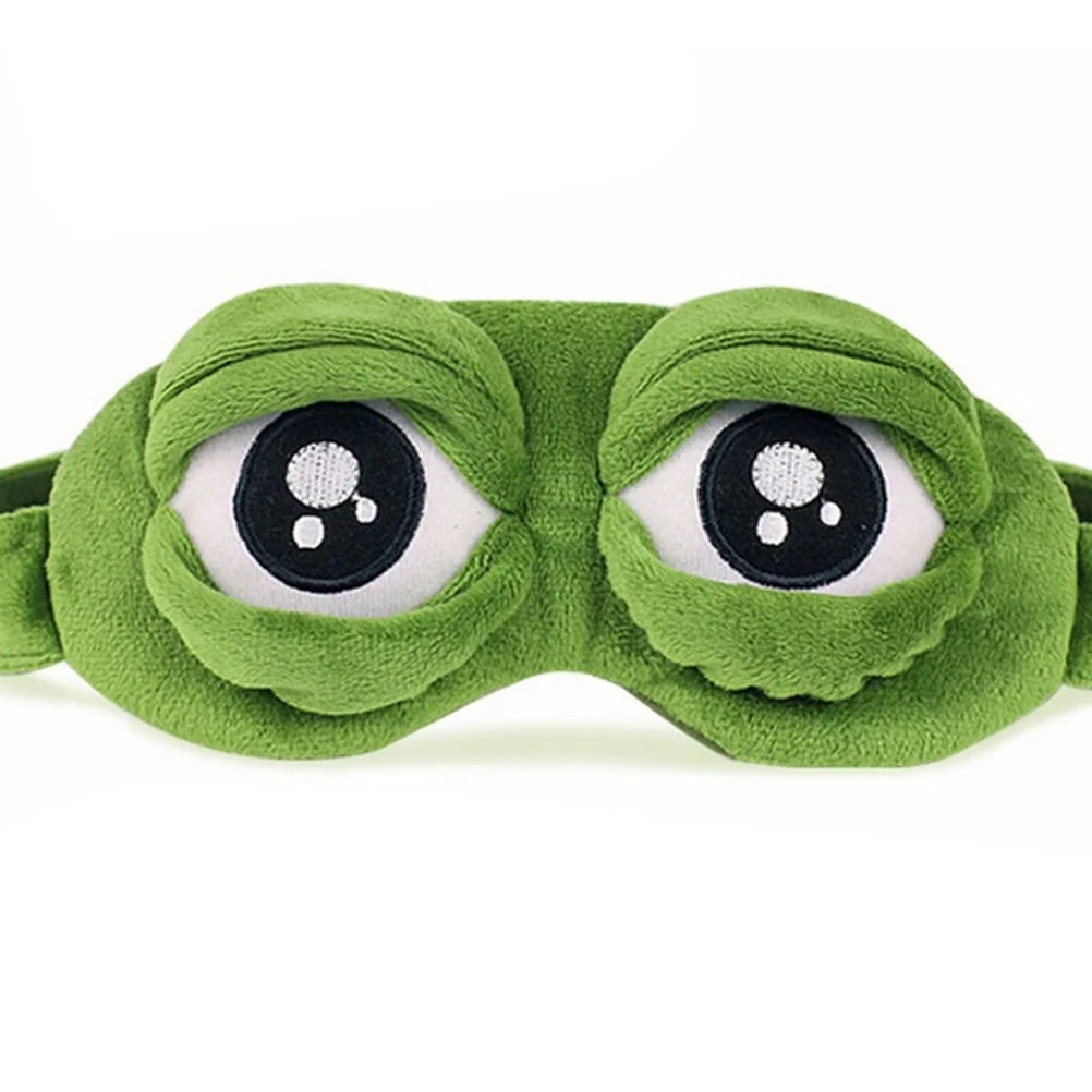3D Sad Frog Sleep Mask Natural Sleeping Eyeshade Cover Shade Patch Soft Portable Blindfold Travel