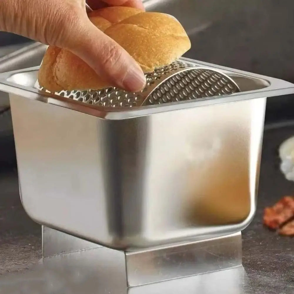 Stainless Steel Butter Roller With Base Removable Spreader Wheel Efficient Labor Saving Dispenser Burger Shop