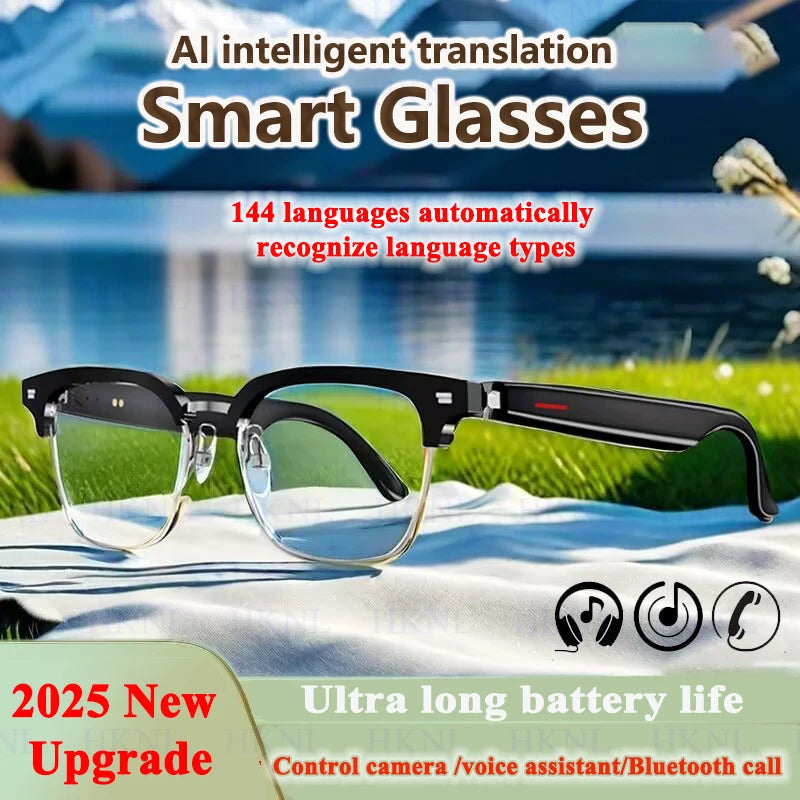 Smart Glasses Ai Translation 100+ Languages Real Time Bluetooth Music Sunglasses Men Women