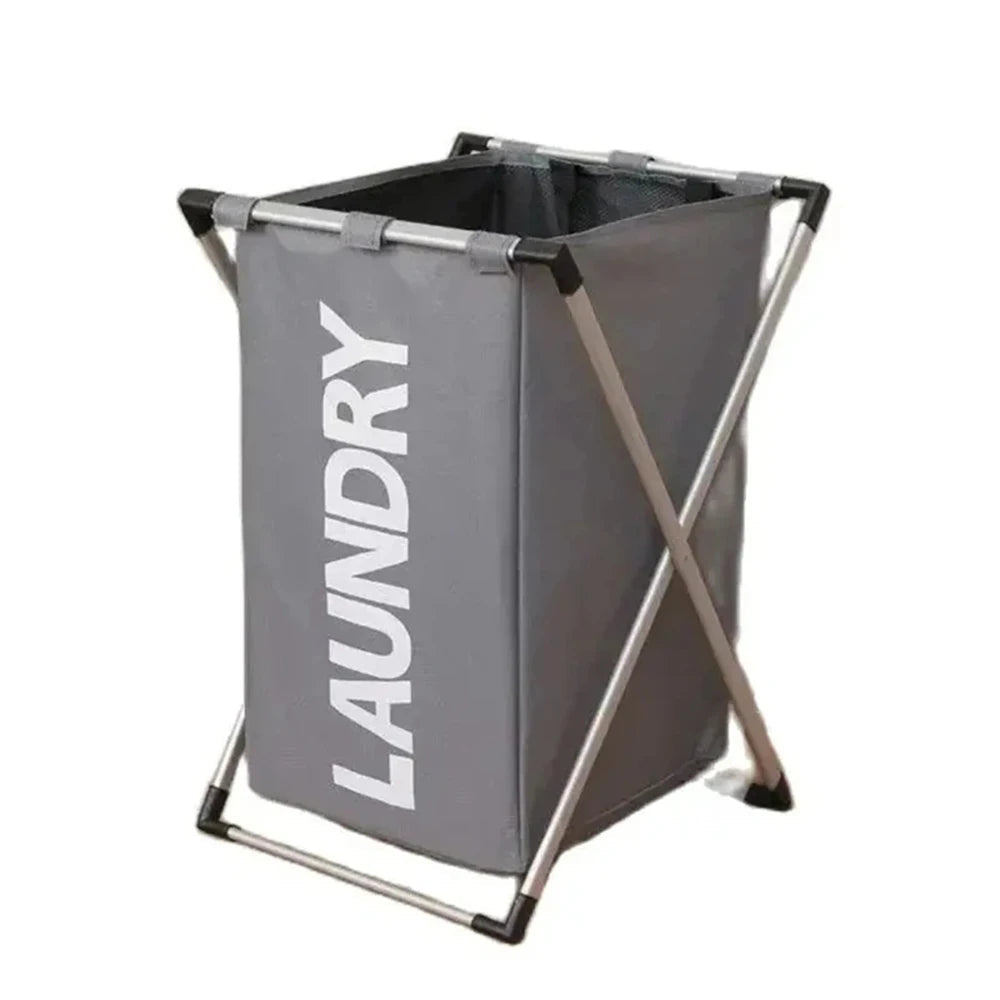 3 Grids Laundry Basket Foldable Dirty Clothes Organizer Bathroom Waterproof Storage Large Hamper Three New