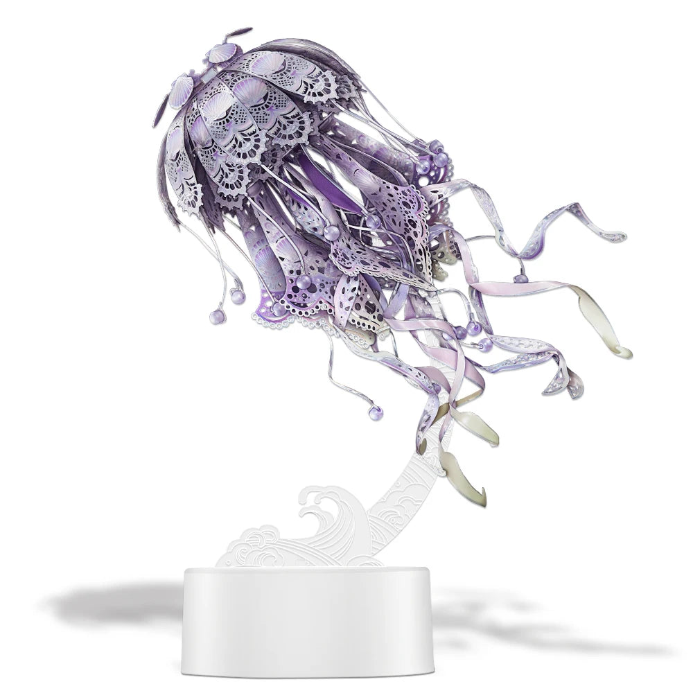 Piececool Model Building Kits Colourful Jellyfish Puzzle 3D Metal Diy Toys Jigsaw For Adult Brain Teaser Teens Gifts
