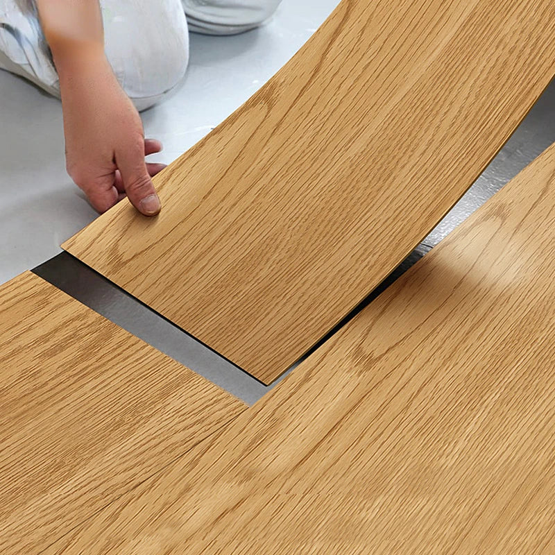 5Pcs Vinyl Tile Red Mahogany Stain Self Adhesive Floor Wood Grain Stickers