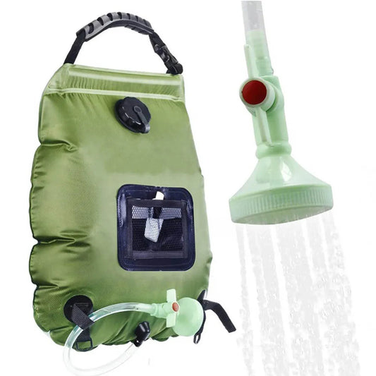 Solar Shower Bag 20L Outdoor Heating Premium Camping Hot Water Temperature 45Ac With Removable Hose Head