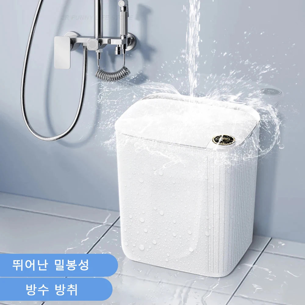 20L Smart Sensor Trash Can With Display Type Recharging Automatic Wastebin For Bathroom Kitchen Toilet Wastebasket Home