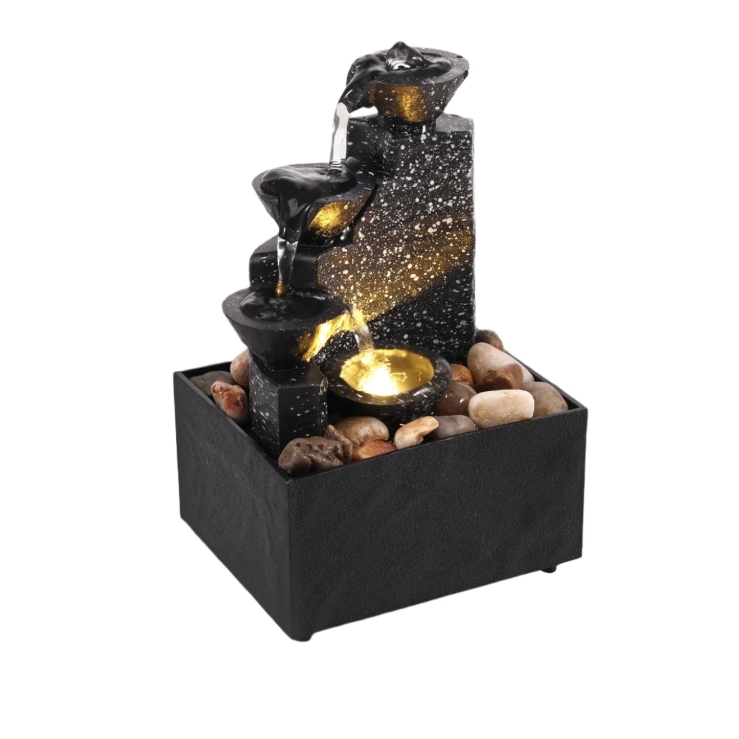 Tabletop Fountain Decor Water Landscape Ornament Attract Wealth Relax Zen Meditation